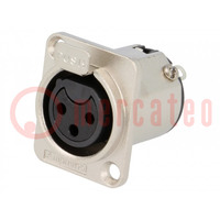 Connector: XLR; socket; female; PIN: 3; soldering; gold-plated; 133V