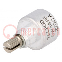 Potentiometer: axial; 1-Drehung; 220Ω; 1W; ±20%; 6mm; linear; THT