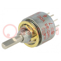 Switch: rotary; Pos: 10; 0.25A/125VAC; 0.25A/28VDC; Poles number: 1