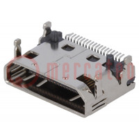 Connector: mini HDMI; socket; PIN: 19; gold-plated; angled 90°; SMT