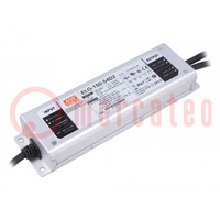Power supply: switched-mode; LED; 151.2W; 54VDC; 2.8A; 100÷305VAC