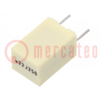 Capacitor: polyester; 220nF; 140VAC; 250VDC; 5mm; ±5%; 7.2x6x11mm