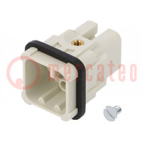 Connector: HDC; contact insert; male; S-D8; PIN: 8; size 3A; 10A