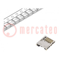 Conector: para tarjetas; microSD; bottom board mount,push-push