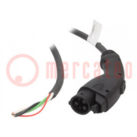 Cable: eMobility; 1x0.56mm2,3x5.3mm2; 250V; 10kW; IP44; 5m; 41A