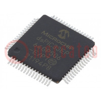 IC: microcontrolador dsPIC; 64kB; 8kBSRAM; TQFP64; DSPIC; 0,5mm