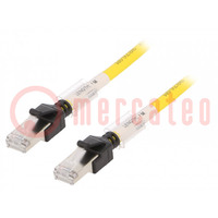 Csatlakozó kábel; IP20; 30VDC; 1A; 1m; XS6; -25÷75°C; Szín: sárga