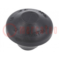 Grommet; elastomer thermoplastic TPE; black; 14÷20mm; IP67; MET-M