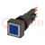 Switch: push-button; 16mm; Stabl.pos: 2; blue; filament lamp; 24VDC