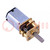 Motor: DC; with gearbox; LP; 6VDC; 360mA; Shaft: D spring; 10: 1
