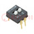 Switch: DIP-SWITCH; Poles number: 2; ON-OFF; 0.1A/24VDC; Pos: 2