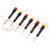 Kit: screwdrivers; precision; Phillips,slot; plastic box; 6pcs.