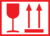 Versandetiketten - Rot/Weiß, 7.4 x 10.5 cm, Papier, Selbstklebend, Rechteckig