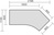 Carlo Freiformtisch, Winkel links, HxBxT 680-820x2166x1130 mm, Farbe ahorn | GF1944
