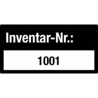 SafetyMarking Etik. Inventar-Nr 1001 - 2000, 4 x 2 cm 1000er Rolle, VOID-Folie Version: 01 - schwarz