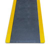 Bodenbeläge, Arbeitsplatzmatte, Anti-Ermüdungsmatte, PVC, schwarz/gelb, 60x90 cm
