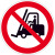 Verbotsschild - Verbotszeichen Für Flurförderzeuge verboten Alu, Größe: 40,0 cm DIN EN ISO 7010 P006 ASR A1.3 P006