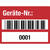 SafetyMarking Etik. Geräte-Nr. Barcode und 0001 - 1000 4 x 3 cm Dokumentenfolie Version: 03 - rot