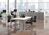Cito Chefarbeitsplatz/Konferenztisch, 740 mm höhenfixes U-Gestell, H 19 x B 2000 x T 1200 mm, Dekor buche, Gestell silber