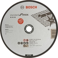 BOSCH PROFESSIONAL 1X DISCO DE CORTE STANDARD FOR INOX (PARA ACERO INOXIDABLE, Ø 230 X 1,9 X 22,23 MM, RECTO, ACCESORIO AMOLADOR