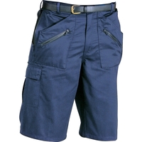 PORTWEST S889 PANTALONES CORTOS DE TRABAJO ELÁSTICOS DE SEGURIDAD AZUL MARINO, S