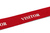DURABLE Cordoncino in tessuto con scritta "VISITOR", larghezza 20 mm, lunghezza 44 cm, rosso