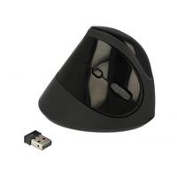 DELOCK Ergonomische USB Maus vertikal - kabellos schwarz