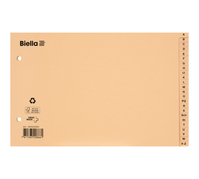 Biella 19455400U Tab-Register Alphabetischer Registerindex Papier Braun