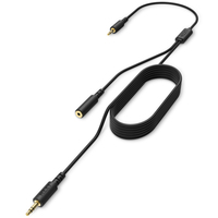 NZXT ST-ACCC1-WW audio kábel 2 M 2 x 3.5mm 3.5mm TRRS Fekete