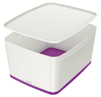 Leitz MyBox WOW Boîte de rangement Rectangulaire Synthétique ABS Violet, Blanc