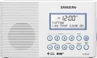 Sangean H203D rádió Személyi Digitális Fehér