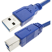 Techly 0.5m USB 3.0 AB M/M kabel USB 0,5 m USB 3.2 Gen 1 (3.1 Gen 1) USB A USB B Niebieski