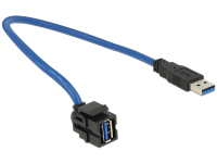 DeLOCK 86375 USB-kabel 0,5 m USB 3.2 Gen 1 (3.1 Gen 1) USB A Blauw