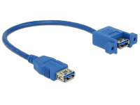 DeLOCK 0.25m 2xUSB3.0-A câble USB 0,25 m USB 3.2 Gen 1 (3.1 Gen 1) USB A Bleu
