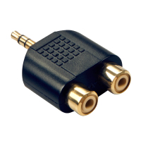 Lindy 35624 tussenstuk voor kabels 3.5mm 2 x RCA Zwart