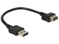 DeLOCK 0.2m 2xUSB2.0-A USB Kabel 0,2 m USB 2.0 USB A Schwarz