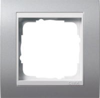 GIRA 0211326 Wandplatte/Schalterabdeckung Aluminium, Weiß