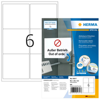 HERMA Étiquettes d'adresse repositionnables A4 99.1x93.1 mm, blanches, Mov., papier mat, opaques, 600 pcs