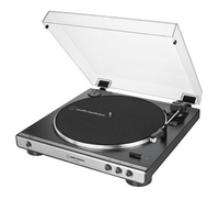Audio-Technica AT-LP60XUSB Audio-Plattenspieler mit Riemenantrieb Grau, Metallisch Vollautomatisch