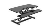 BakkerElkhuizen Adjustable Sit-Stand Desk Riser 2 Zwart Bureau
