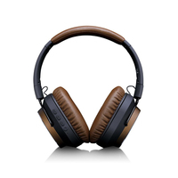 Lenco HPB-730BN hoofdtelefoon/headset Hoofdtelefoons Draadloos Hoofdband Muziek Micro-USB Bluetooth Zwart, Bruin