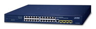 PLANET IPv4/IPv6, 24-Port Managed L2/L4 Gigabit Ethernet (10/100/1000) 1U Blue