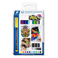 Staedtler Lumocolor 317 C10 Permanent-Marker Sortiert Gemischte Farben 10 Stück(e)
