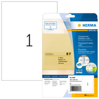 HERMA A4 etiket Rechthoek Permanent Transparant 10 stuk(s)