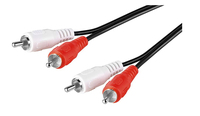 Microconnect AUDCC025 audio kabel 2,5 m 2 x RCA Zwart