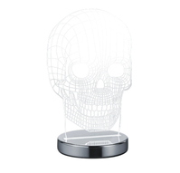 TRIO SKULL Tischleuchte SMD-LED-Modul 7 W Transparent