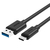 UNITEK Y-C474BK kabel USB 1 m USB 3.2 Gen 1 (3.1 Gen 1) USB A USB C Czarny