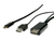 ROLINE USB type C - HDMI + USB A adapterkabel, M/M, 1 m