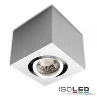 Article picture 1 - Ceiling luminaire square GU10/MR16 :: brushed aluminium :: lamp not included