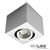 image de produit - Plafonnier carré GU10/MR16 :: aluminium brossé :: lampes exclues